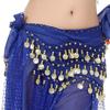 Belly Dance Hip Skirt Scarf Wrap Belt Chiffon Hipscarf with Gold Coins