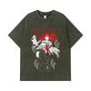 275 GSM Washed T-shirts 100% Cotton Gachiakuta V6 Riyo Black Print Unisex Heavy Cotton T Shirt