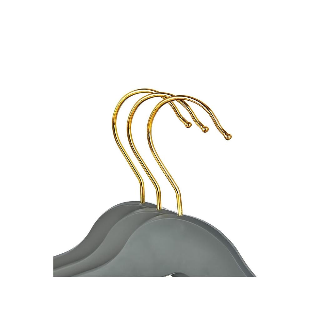 Деревянная вешалка A Plus в штучной упаковке, 12 шт., черная, серебряная вешалка для одежды, вешалка для брюк, рубашки