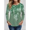 Женские повседневные футболки с длинным рукавом и цветочным узором, весна-осень, 3D-принт цветов, ретро-стиль, женская футболка 3XL большого размера, топы с круглым вырезом