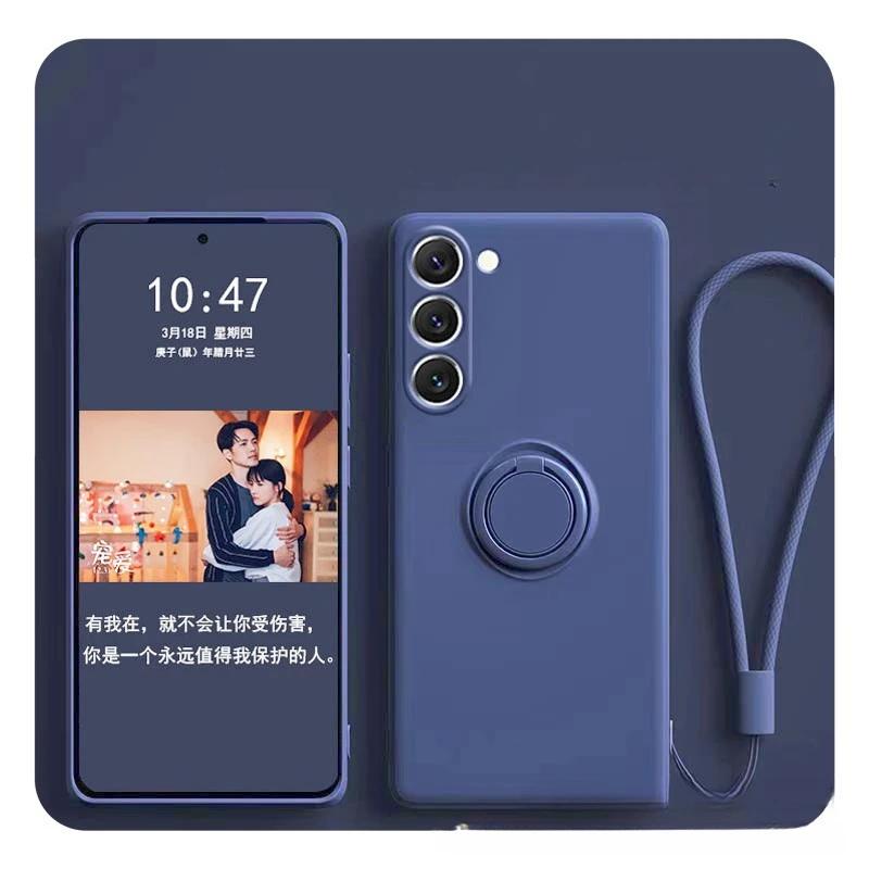 Магнитный силиконовый ремешок-кольцо Чехол для телефона для Samsung Galaxy S25 S24 S26 Ultra S23 S22 Plus A57 A37 A17 A16 A15 A55 A36 A56 Чехол