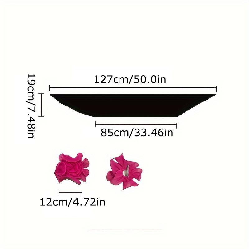 1 шт. Одежда Мода Многоцелевой Наряд Элегантное Украшение Длинный Шелковый Шарф Темперамент Аксессуары Привлекательная Роза