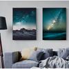 Nordic Nature Landscape Green Forest Road Mountain Lake Poster Canvas Painting Wall Art For Modern Living Room Home Decoration