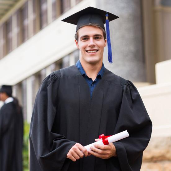 Graduation Cap with Tassel Bachelors Hat with Adjustable Size Elastic Band Graduation