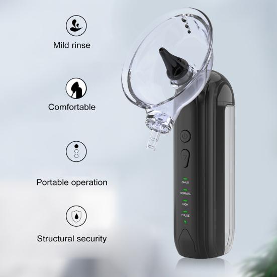 Electric Ear Wax Removal Kit with 4 Pressure Settings 6 Reusable Tips IPX7 Waterproof Water Powered Ear Cleaner Portable Ear Wax Remover Tools