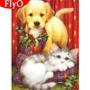 5D DIY Diamond Painting Dog Diamond Embroidery Sale Cat Mosaic Cross Stitch Animal Handicraft Christmas Gift