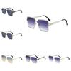 Fashionable Uv400 Black Lens Gold Frame Gradient Sunglasses Women's Oversized Street Snap Eye Glasses