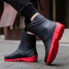 Trendy and Fashionable Men's Rain Shoes Waterproof and Non-slip Fishing Rain Boots Thick-soled Wear-resistant and Warm Car Wash Water Shoes