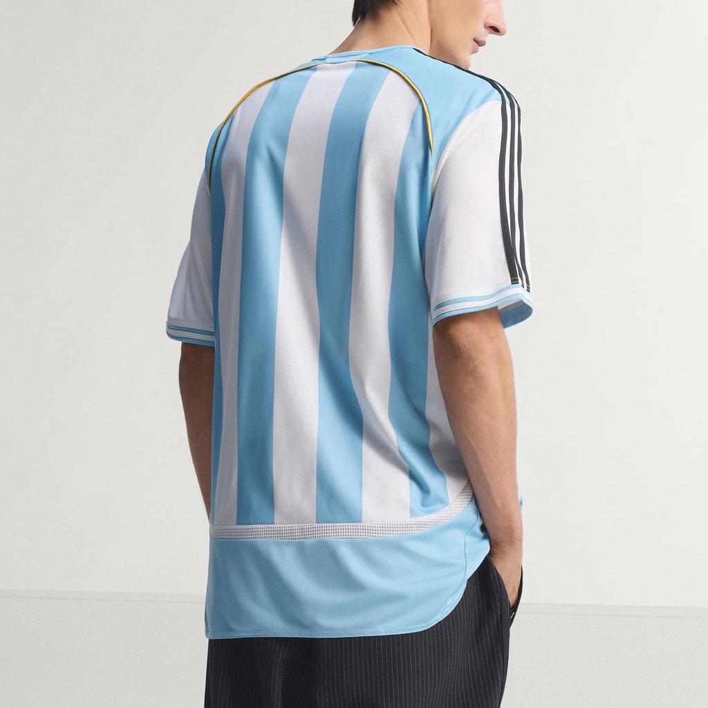 adidas Домашняя футболка Аргентины 2006 Белый/Светло-синий Мужские Топы KF0322