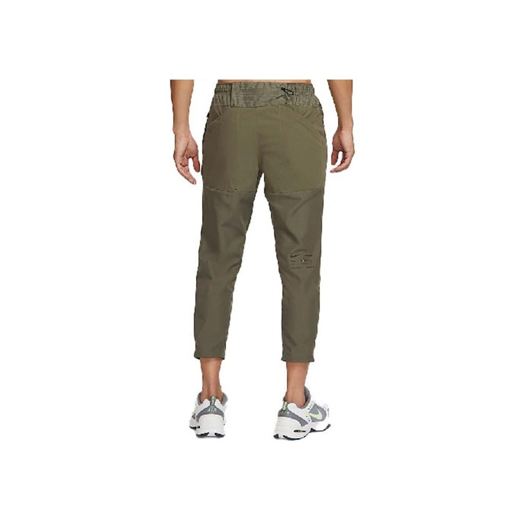 Nike Драй-Фит Адв АПС. Однотонные быстросохнущие спортивные повседневные брюки на шнуровке, мужские брюки зеленого цвета FB6852-222