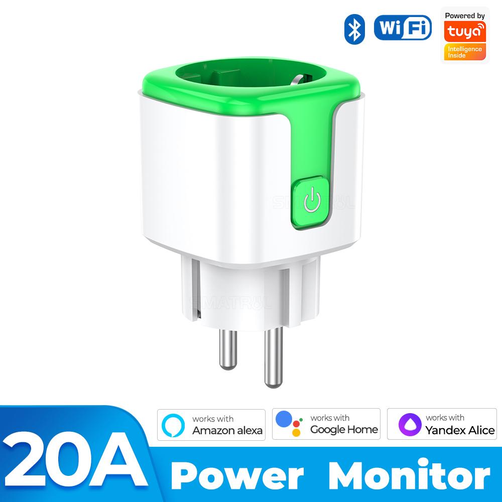 20a/16a Tuya Wi-Fi EU умная розетка 220 В монитор мощности беспроводная розетка дистанционный таймер электрическое управление для Google Home Alexa