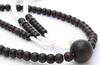 Soka Gakkai Buddhist Prayer Beads, Natural, Solid Striped Ebony, Made in Kyoto, with Cotton Tassels, SGI, Men's