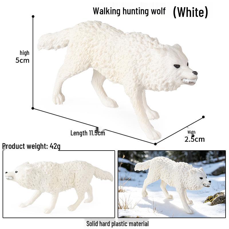 Cross-border Children's Solid Yellow Wolf & Gray Wolf Pup Ornamental Toys