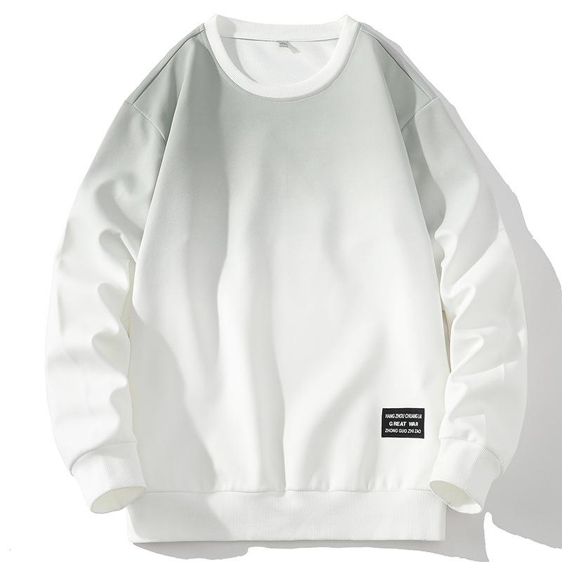 Свитер мужская мода с длинным рукавом повседневная свободная футболка с круглым вырезом подкладка мужская
