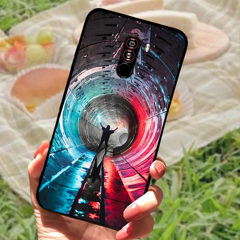 For Xiaomi Mi Pocophone F1 Case Cover PocoF1 Silicone Soft Marble Black Bumper Funda Coque for Xiaomi Poco F1 Poko Protective