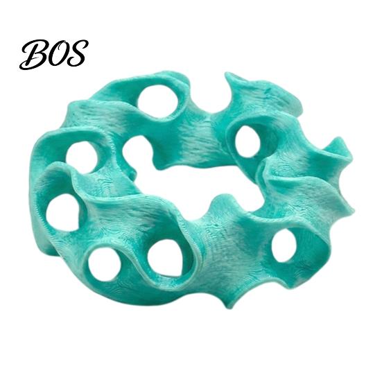 Freshwater Aquarium Decor 3D Printed Hideout Cave, Wavy Hollow Ring Fish Shrimp Shelter, Habitat for Snails Breeding Hiding Hole Decor, Tank Ornament
