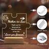 1PC Acrylic Luminous Ornament Photography Accessories, USB Base, Mother-in-Law Gift, Puzzle Plaque Figurines