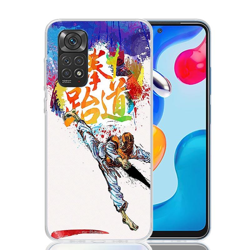 Kungfu Taekwondo Phone Case For Xiaomi Redmi Note 15 14 13 12S 12 Pro Plus 11S 11E 11 11T 10S 10 Art Soft Pattern Cover Redmi No