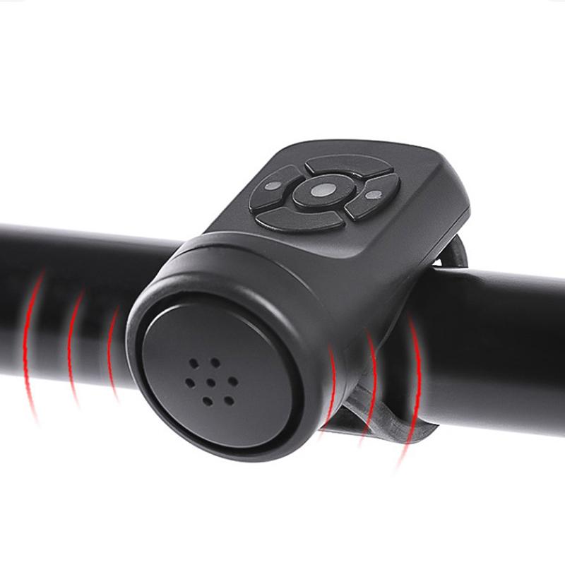 Велосипедный электрический звуковой сигнал, черный ABS, USB-аккумулятор, велосипедный звонок, динамик