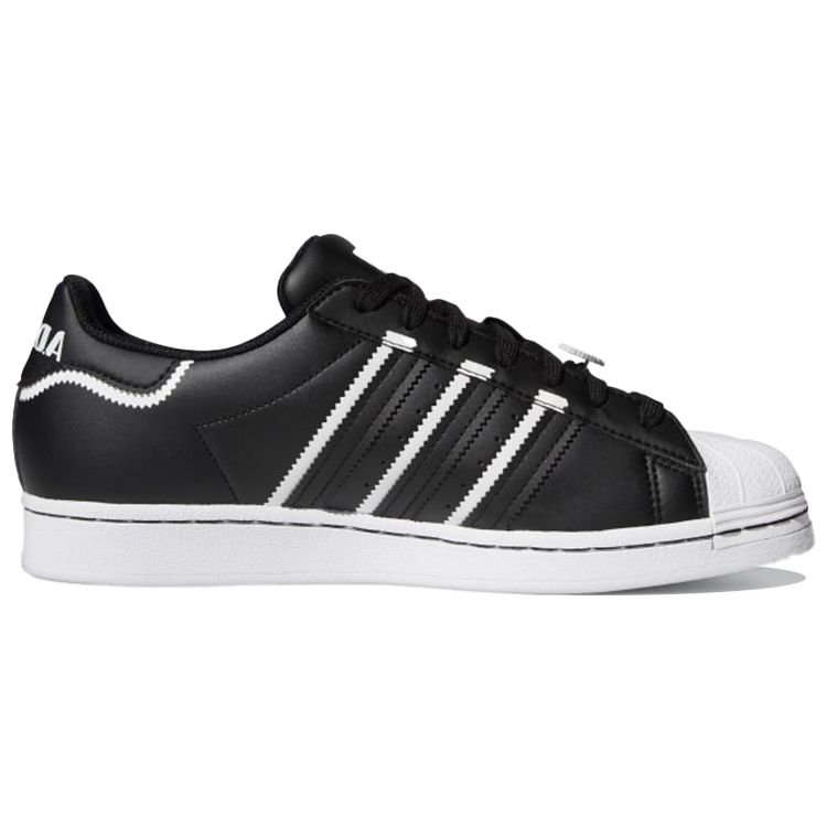 Adidas Кроссовки унисекс Superstar Black White Core-Black Cloud-White Blue-Bird GX5257