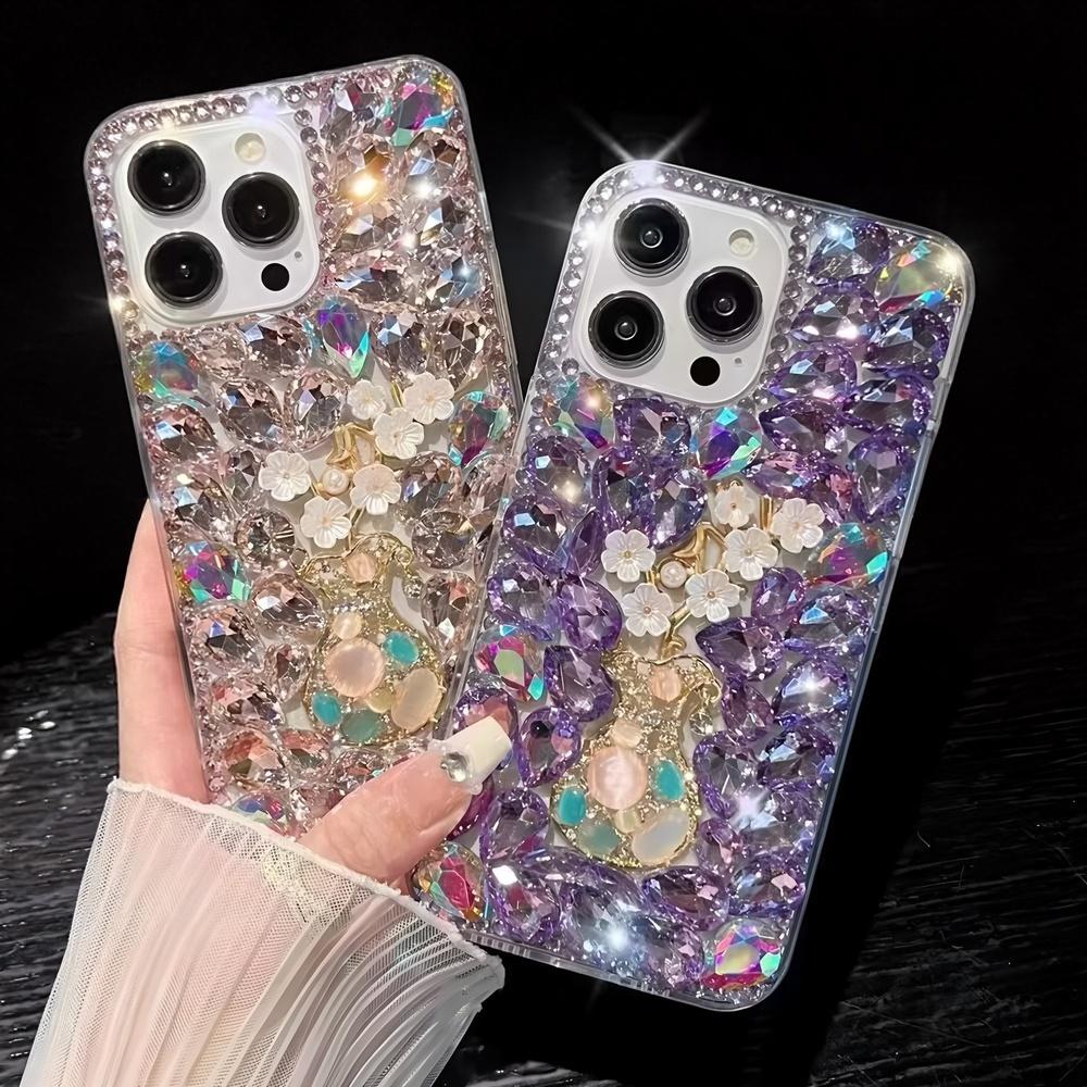 Glitter Rhinestone Phone Case For OPPO Realme P3 Pro Ultra P3X P1 5G Bling Crystal Floral Gem Cover