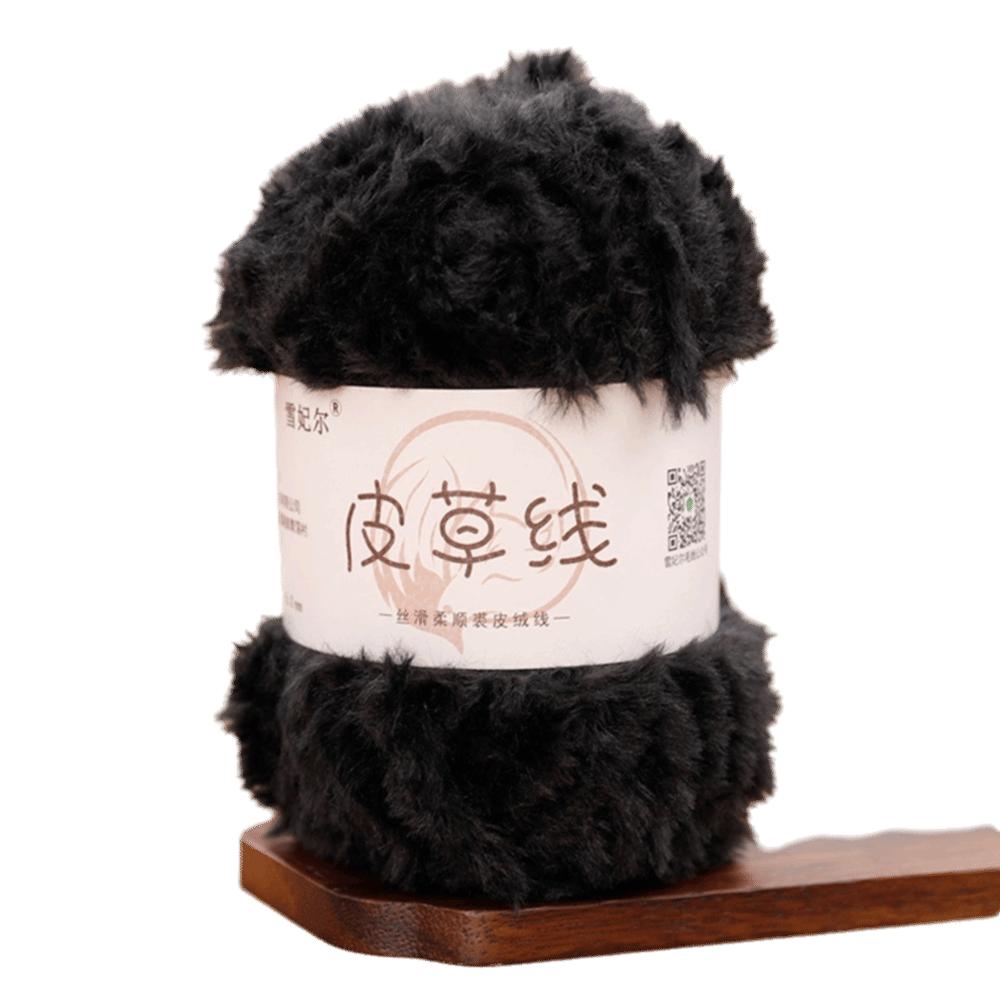 Long Plush Faux Fur Yarn Thickness Knitting Yarn Thread New Fluffy Mink Yarn DIY Crocheting Hat