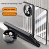 Electroplated Hinge Transparent Phone Case for Honor Magic V3 Metal Lens Holder with Tempered Film Shockproof Holder Business Cover