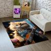 Lovely Cat Rug for Girls Bedroom Purple Cat Rugs Room Decor for Boys Girls Kids Carpet, Purple Animal Carpet for Living Room