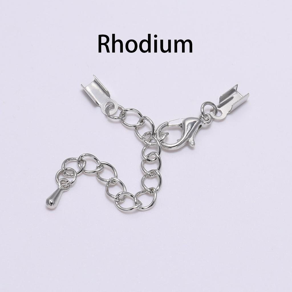 10 шт./лот, золотые заглушки для шнура, застежки-омары, удлинитель цепи для соединителей, браслет, аксессуары для самостоятельного изготовления ювелирных изделий