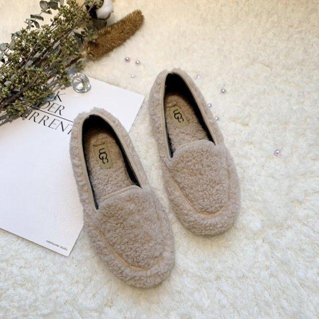 Туфли из меха плюшевого мишки, ноги ягненка на шерстяной чечевице, женская хлопчатобумажная обувь, чтобы согреться