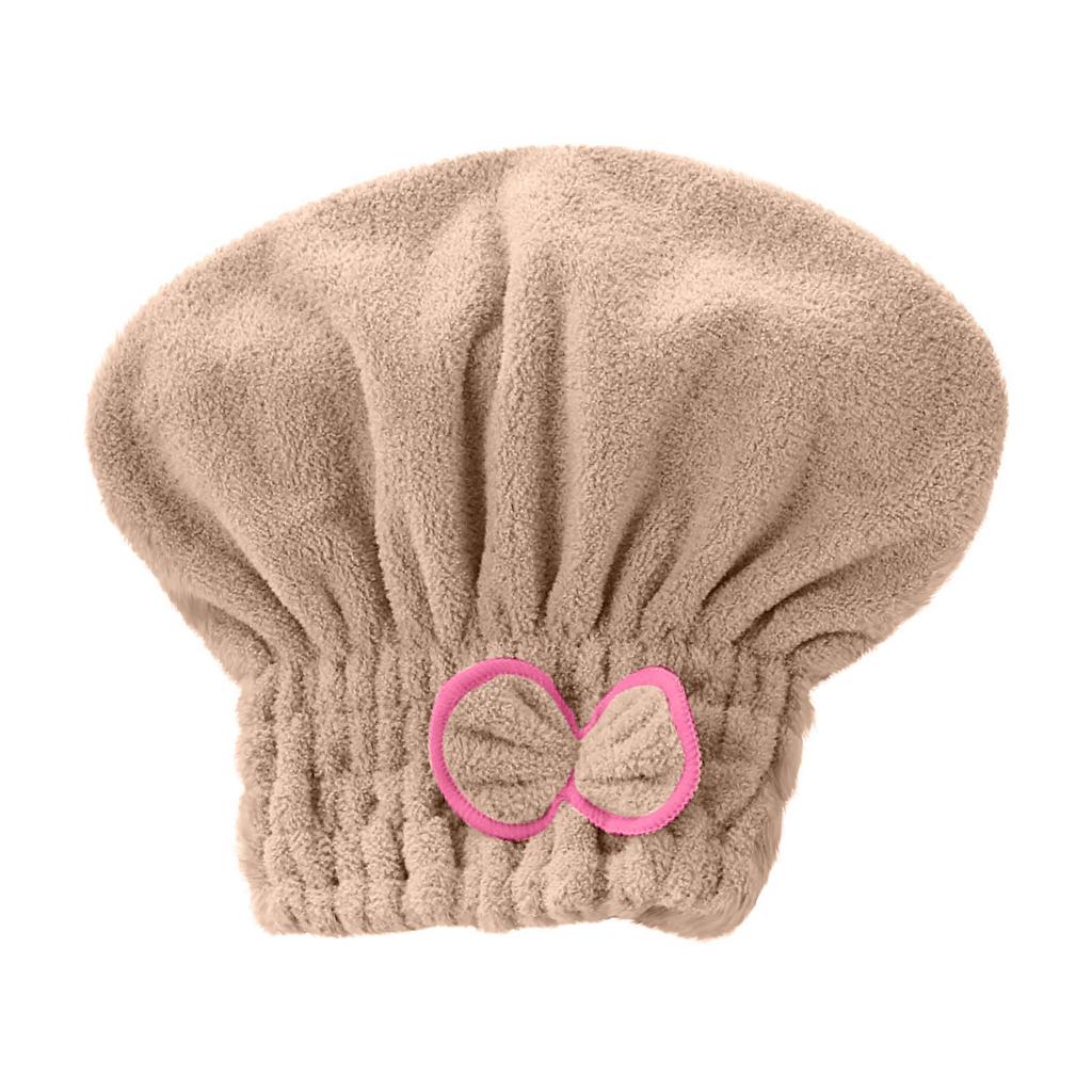 Шапочка для сухих волос для женщин с бантом, бархатная шапочка принцессы кораллового цвета, суперабсорбирующее полотенце для сухих волос, быстросохнущая повязка на голову, шапочка для душа