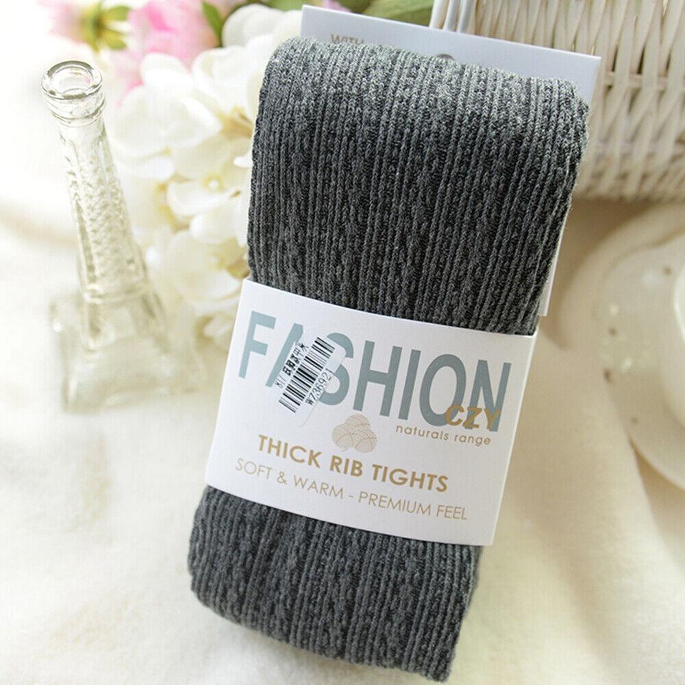 Yarn Knitted Footed Tights Woolen Winter Stretch Stockings Fashion Pantyhose Women