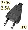 250V 16A Assembly EU Schuko Plug Rewireable Male Connector 4.8mm Pin for Power Cord