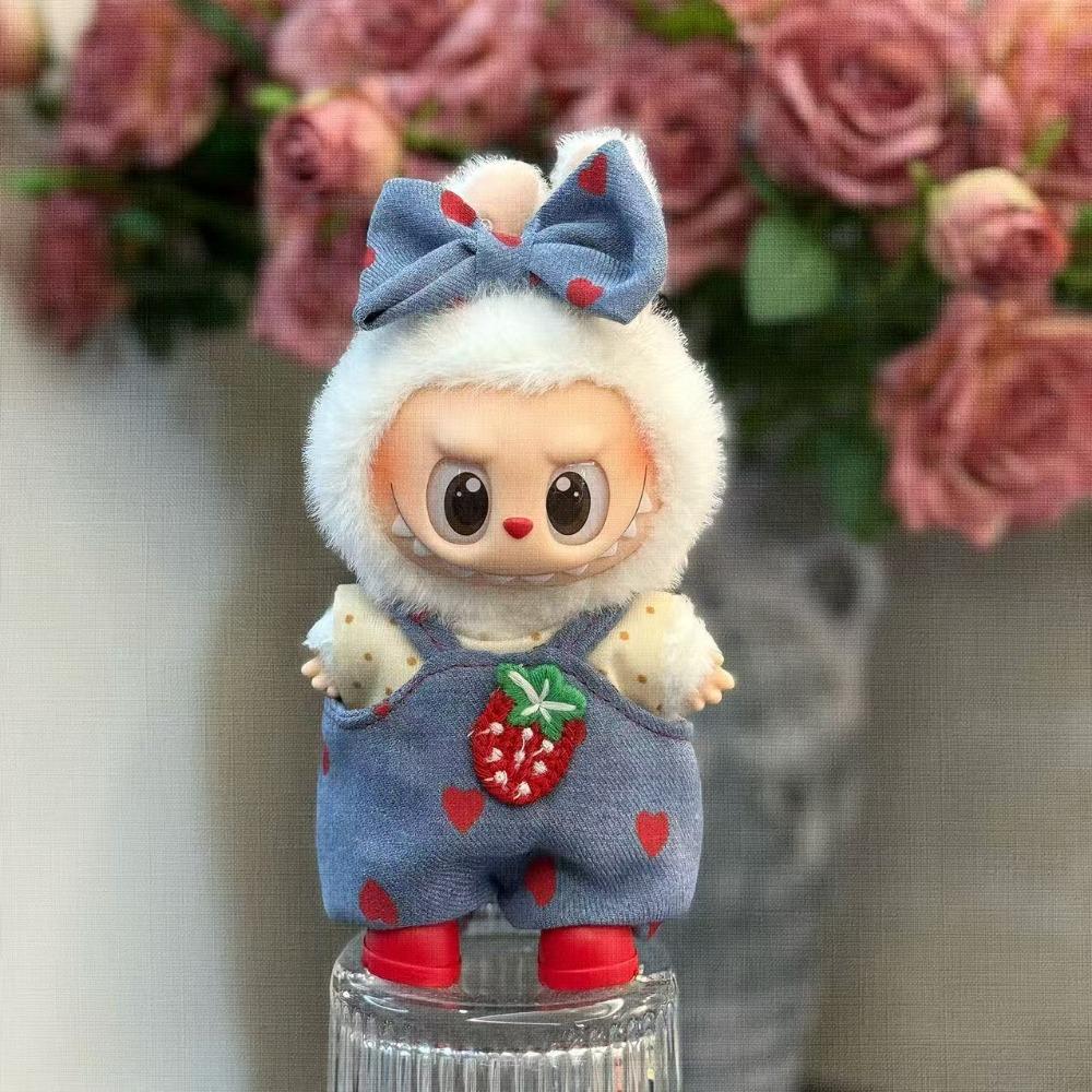 Designs 17cm LaBubu Plush Doll Clothes Anime Cute PVC Figure Doll Overall Skirt Dress Up Clothes