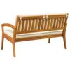 Banc de jardin vidaXL avec coussins 115x70x72 cm en bois d'acacia 4106467