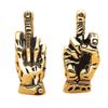 1/2/3 шт. Миниатюрная латунная фигурка среднего пальца, золотая статуэтка с жестом руки, скульптура для дома