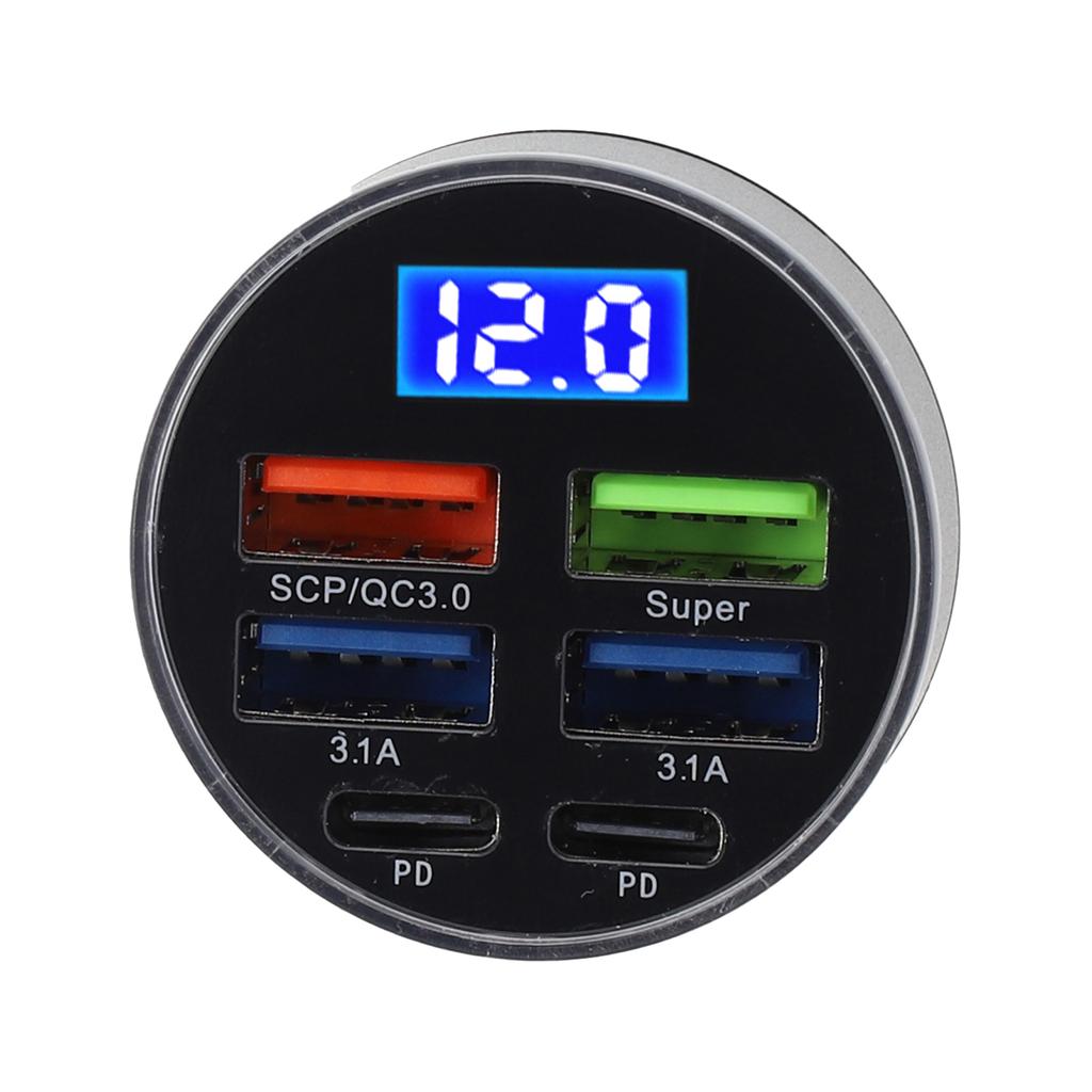 1 шт. супер быстрый 33 Вт PD QC3.0 Type-C автомобильный адаптер для зарядного устройства 6 зарядных устройств зарядное устройство черный автомобильные аксессуары инструменты