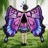 Butterfly Cloak for Kids Performance Cosplay Colorful Fairy Wing Costume with Fluttering Sleeves Layered Hem Carnivals Skirt