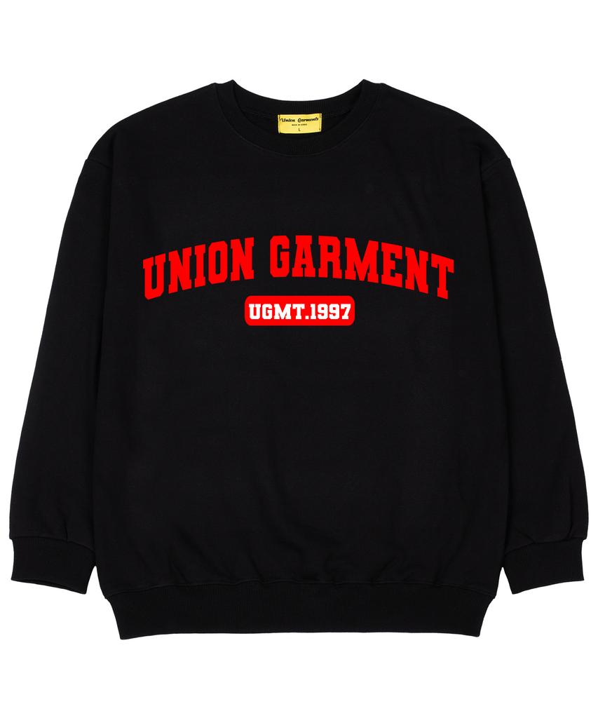 UNION GARMENTS Arch Union Garments Terry Oversized Sweatshirt Black