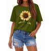Женская повседневная свободная футболка с принтом, круглый вырез, пуловер, короткий рукав, топ