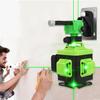 2 in 1 4D 360° Horizontal Vertical Cross Green Light Laser 16/12/8 Line Level Self-Leveling Measure APP Control