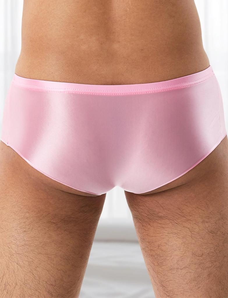 Maeau Men's Elephant Underwear, Seamless, 3D Molded, Front Closure, Comfortable, Breathable, High-Gloss, Travel-Friendly, Pink, Size M