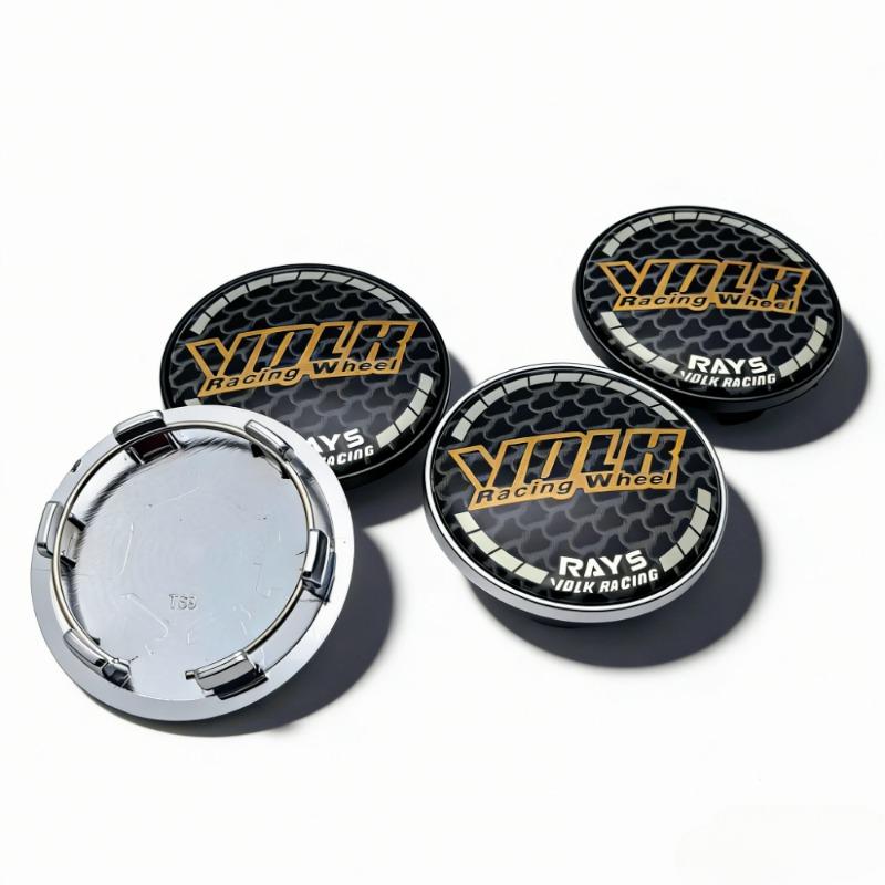 4pcs VOLK Racing Logo Emblem Rays Badge Car Wheel Center Caps 69MM Clips 56MM Wheels Hub Cap Rim Hubcaps Dust Cover Accessories