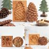 Carved Wooden Biscuit Mold Gingerbread Rose Pine Cookie Molds Baking Tools DIY