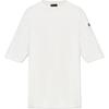 Moncler X Rick Owens Вязаная футболка с круглым вырезом с коротким рукавом Молочный Унисекс Топы Белый MU02D8C01-M4630-41