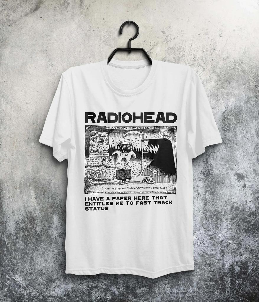 Новая хлопковая футболка с принтом, суперэластичная, повседневная, RADIOHEAD THE BENDS, винтажная, унисекс, повседневный принт, круглый вырез, свободная, оверсайз