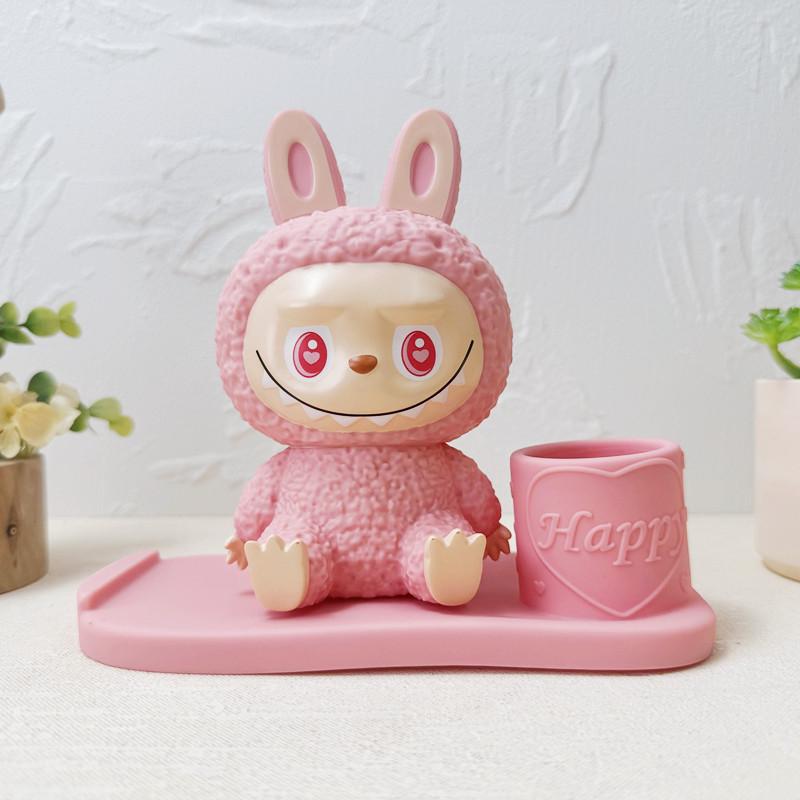 Cartoon Labubu 3D Vinyl Piggy Bank, Pen Holder & Phone Stand