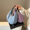 Легкая и простая однотонная сумка-пельмень женская повседневная универсальная ручная сумка через плечо для поездок на работу Япония и Корея маленькая тканевая сумка-мессенджер