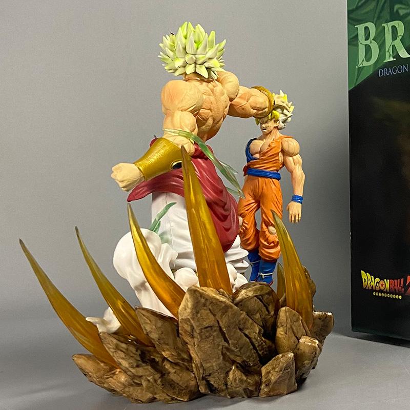 Anime Drogan Boll broly Vs Son Gocool Figurine 20cm Gk Pvc Action Figures Statue Collection Model Toy Gifts