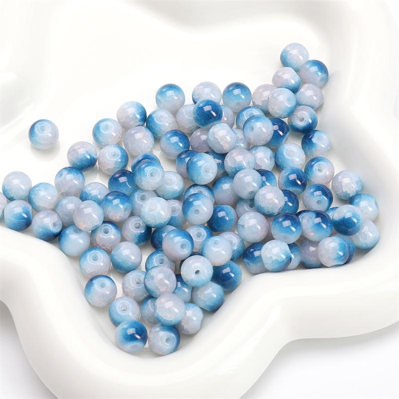 8/10 мм 20-30 шт./пакет Стеклянные бусины DIY Браслет Ожерелье Серьги Ювелирные изделия Аксессуары